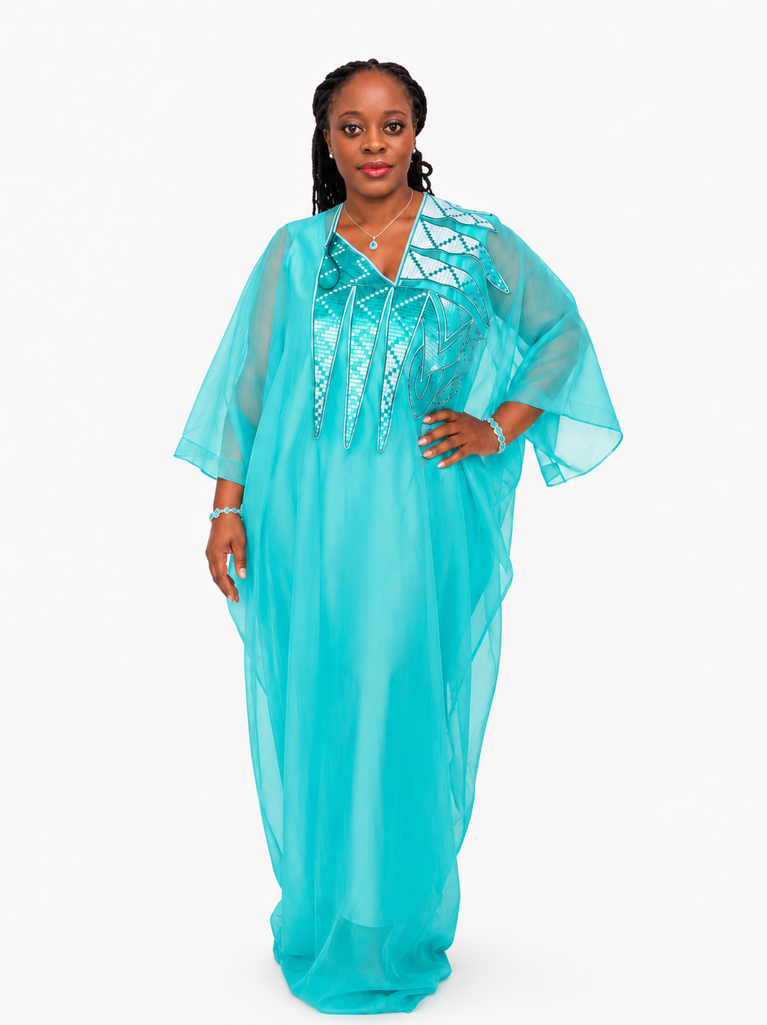 Women-organza-turquoise-boubou-2pcs-party-wear-by-Mighty-Fessy-Apparel-145.99